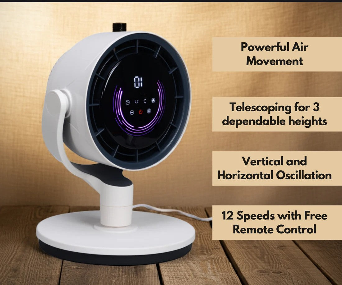 TurboAIR Ventilator mit teleskopierbarer Höhe & Oszillation