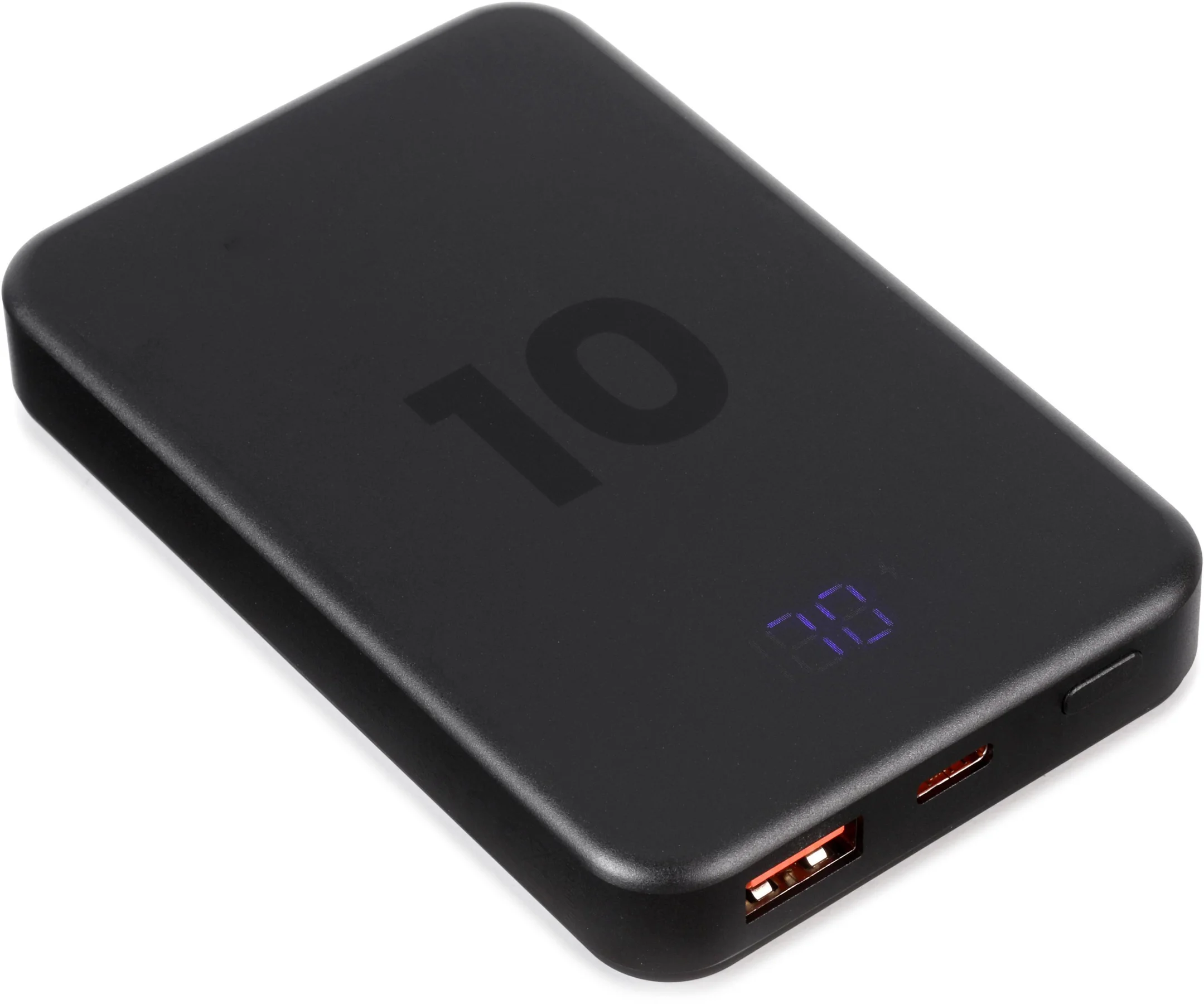 Kompakte magnetische Leistungsbank mit 10000 mAh Kapazität, Kabel- und kabelloser Aufladung