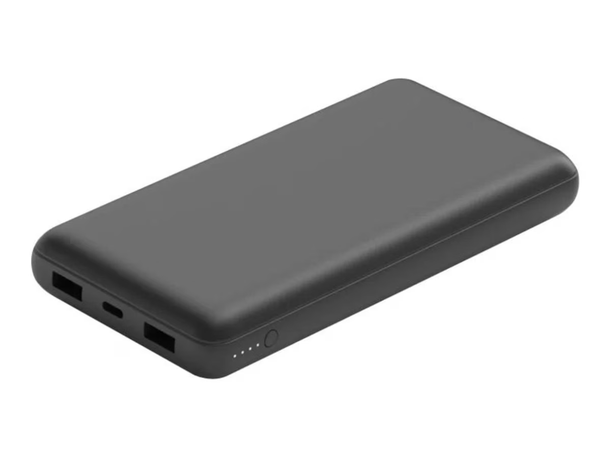 Leistungsbank BoostCharge mit 20000 mAh Kapazität für gleichzeitiges Laden von drei Geräten