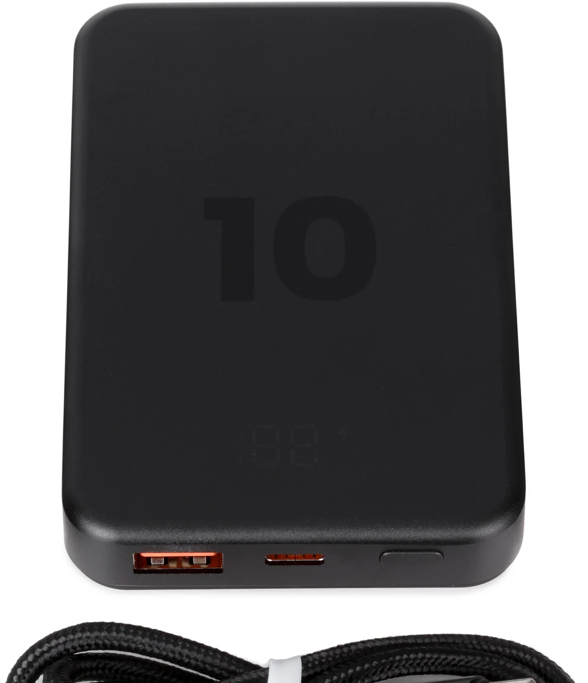 Kompakte magnetische Leistungsbank mit 10000 mAh Kapazität, Kabel- und kabelloser Aufladung